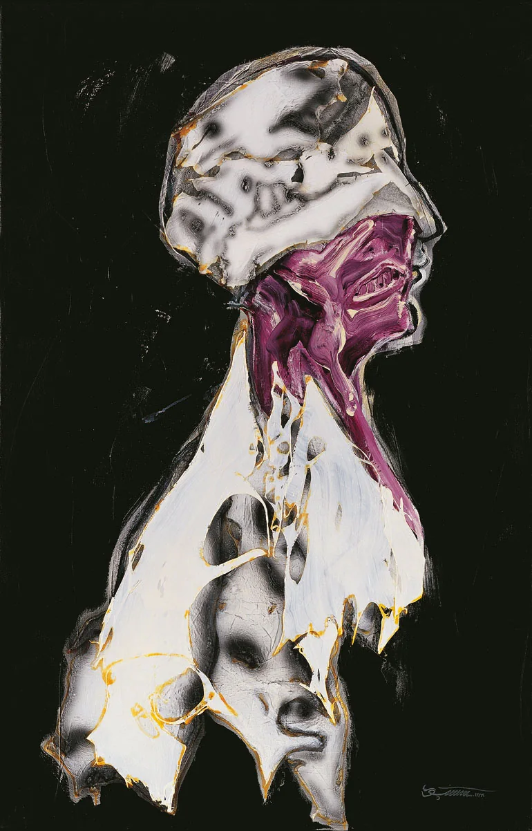 Acrylic & colour collage on canvas — 100 × 65 cm — 2010 — Sara Arianpour