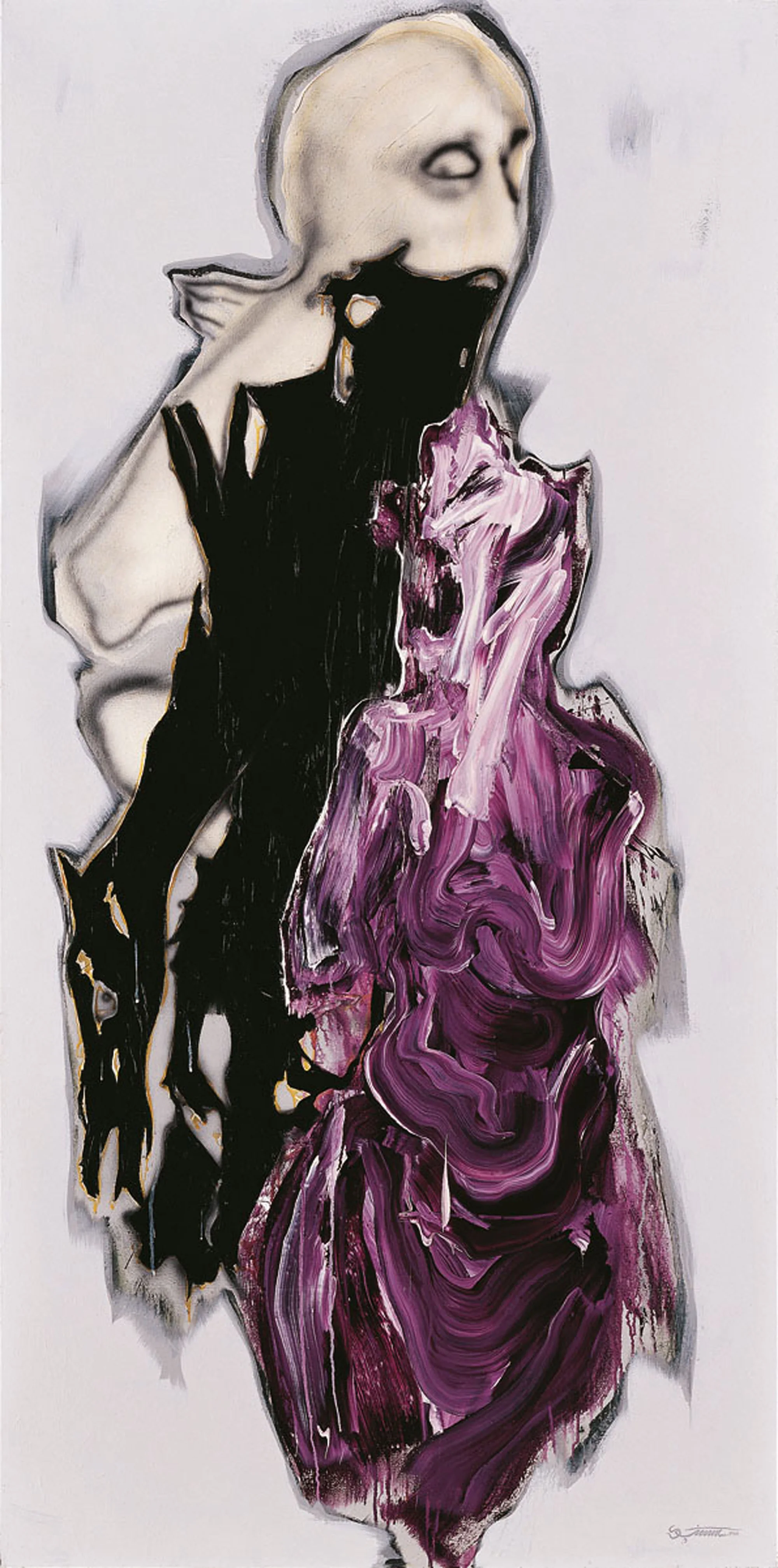 Acrylic & colour collage on canvas — 200 × 100 cm — 2010 — Sara Arianpour