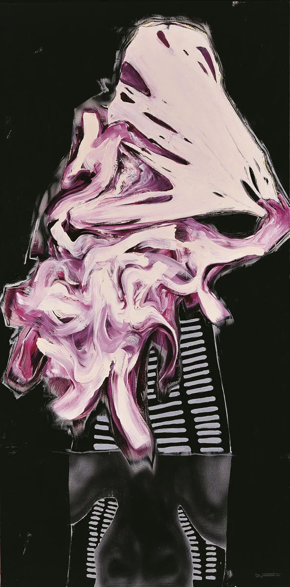Acrylic & colour collage on canvas — 200 × 100 cm — 2010 — Sara Arianpour