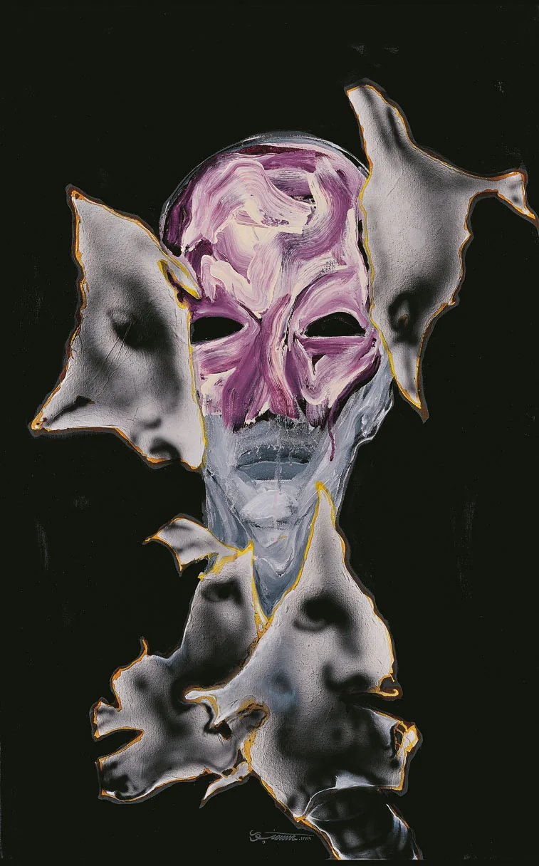 Acrylic & colour collage on canvas — 100 × 65 cm — 2010 — Sara Arianpour