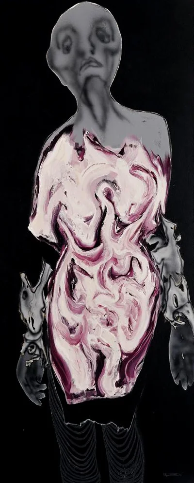 Acrylic & colour collage on canvas — 220 × 90 × 5 cm — 2011 — Sara Arianpour