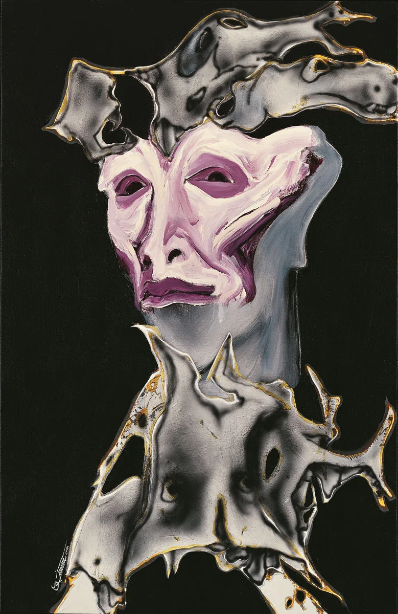 Acrylic & colour collage on canvas — 100 × 65 cm — 2010 — Sara Arianpour